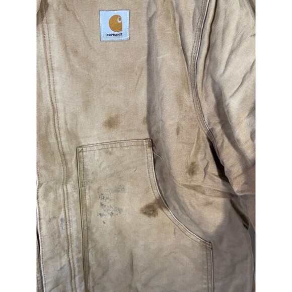 Vintage Carhartt Jacket Mens 52R Duck Canvas J02 BRN Barn Coat Distressed Y2K - Picture 7 of 12